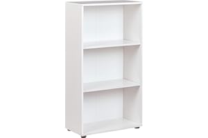 Inter Link Libreria Scaffale 3 nicchie Ripiano regolabile in altezza Per ufficio soggiorno ingresso Arco 2 Dimensioni in cm P 30 x L 60 x H 110 Colore bianco