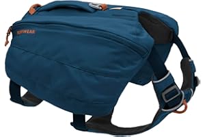 RUFFWEAR Zaino per Cani Front Range, Zainetto per Escursioni Comodo e Resistente, Cani Taglia Grande e Molto Grande, Blue Moon, L/XL
