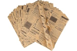 HUANCHENDA Deli - Hojas de papel para sándwich (100 hojas, 22 x 22 cm, papel desechable para sándwich, patatas fritas, hamburguesas, pasteles, etc