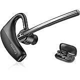Oreillette Bluetooth sans Fil avec CVC 8.0 et ENC Dual Mic,V5.1 Main Libre Kit Main Libre Bluetooth avec Mic Mute - Connexion