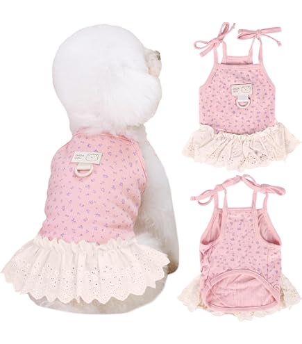 Vestito Principessa Scozzese Per Cani Piccoli - Abito Estivo Con Cuore E Ali - Foto 11