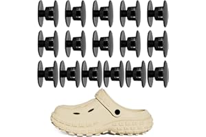 YAZANY 16 Pcs Screw Rivet, Black Rivets Black Screw Rivets Hole Plastic Push in Rivets Fastener Wristband Charm Backs for Any Perforated Shoes Boots Wristband Accessories Black 16mm