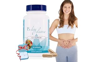 DINNIWIKL 15 Day Cleanse Gut and Colon Support, 15 Day Cleanse Gut Support, 15 Days Cleanse, 15 Dias Cleanse Pastillas, 15 Dias Pastillas, Focus On Gut Health for Women and Men (1PC)