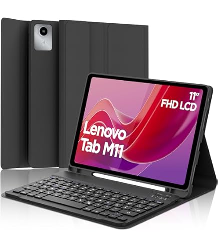 Toetsenbordhoes Voor Lenovo Tab M11 11 Inch, 7 Coolor Bluetooth-Toetsenbord Met Achtergrondverlichting En Touchpad, Zachte TPU-Achterkant, Bluetooth- Muis,Groen