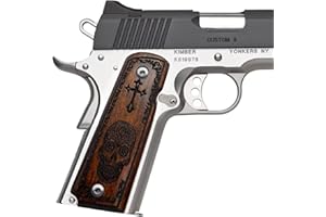 ZIB GRIPS Colt 1911 Pistol Grip, Full Size 1911 (Government/Commander) Impugnatura per pistola in noce fatta a mano in legno di noce Ars.02
