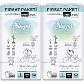 Sleepy Bebek Bezi Bio Natural Beden:1 (2-5Kg) Yeni Doğan Newborn 100 Adet Ekonomik Fırsat Pk