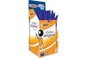 BIC Cristal Original długopis cienka końcówka – niebieski, opakowanie 50 szt.