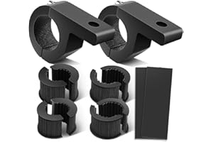 Nilight 90027B 2PCS LED Light Bar Horizontal Bar Clamp Mounting Kit Fit on 0.75' 1' 1.25' Bull Bars Roof Racks Roll Cages for ATV UTV and Trucks