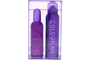 ‎COLOUR ME COLOUR ME Purple Damenduft - 100ml Eau de Parfum & 150ml Körperspray - Luxuriöses Geschenkset für Frauen von Milton-Lloyd - Langanhaltender Duft