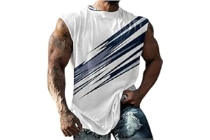 RLEHJN Gym Tank Top Herren Printed Sport Ärmelloses Shirts Fitness Achselshirts Muskelshirt Trainingsshirt Tanktop Trägershirt Funktionsshirt Kompressionsshirt Herren Ärmellos