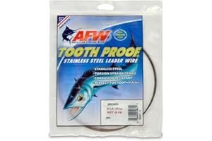 American Fishing Wire Tooth Proof Stainless Steel Single Strand Leader Wire