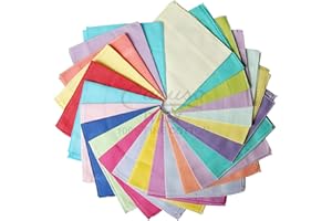 Caruso Italy Women's 100% Pure Cotton Multicolor Rangoli Handkerchief | Soft, Skin-Friendly, and Super Absorbent with Anti-Shrink Finish, Becomes Softer with Every Wash - 30 x 30 cm