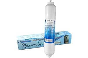 UNIONFILTER Wasserfilter für Side by Side Kühlschrank Samsung LG AEG Haier Externer Kühlschrankfilter Aktivkohle Filter