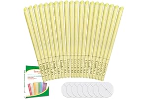 20 Pcs Ear Candles,All Natural Ear Candles Beeswax Candling Cones,Lindastas Ear Wax Candles,100% Non-Toxic Cylinders Fragrance Hollow Cone Candles with(20 Ear Candle)+10 Protective Disks