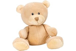 SUKI GIFTS Suki Baby Supersoft Plush Small Baby's Bear with Embroidered Details (Beige)