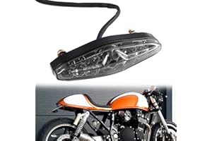 LOKLISUM Feu Stop Moto Universel, Feu Arrière de Moto à 15 LED 12V, Lumière de Freinage de Moto, Compatible avec Dirt Bike Cafe Racer Scrambler ATV Quad Street Bike Bobber Chopper Cruiser
