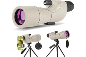 BOSSDUN Longue-Vues avec Trépied，Sac de Transport et Adaptateur pour Smartphone pour L'observation des Oiseaux Visite Safari Observation des Oiseaux étoiles Tir à l'arc Camping Faune Paysage (H)