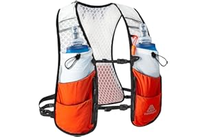 Haimont Running Hydration Vest with 2 TPU 500ml Bottles, 5L Lightweight Trail Running Vest Pack for Women Men, Hiking, Climbing, L, Black