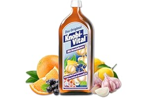 KnobiVital mit Aroniabeere Bio (960 ml) I Hochkonzentrierter Knoblauchsaft mit Thiamin für Energie, Nerven & Herz I Natürlich & ohne Zusätze