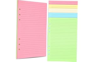 HAPINARY 50Pièces Recharge pour Carnet Papier de Remplissage à Anneaux Délié pour Classeur Recharges pour Agenda et Cahier de Notes