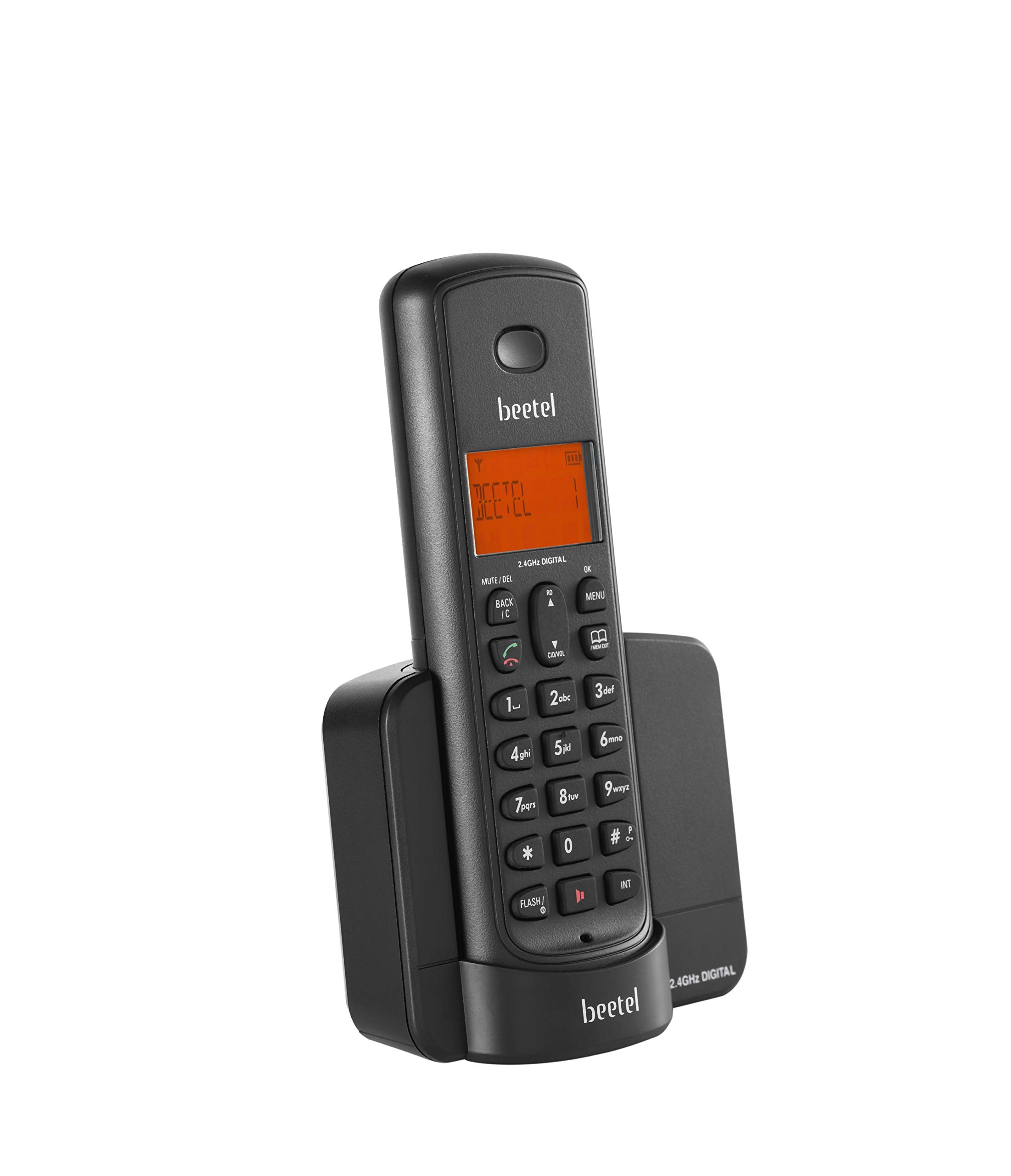 Beetel X90 2.4Ghz Cordless Landline Phone with Caller ID Display, Stores 50 Contacts, Upto 8Hrs of Talk Time, Solid Build Quality, Alarm Function, Auto Answer, Mute & Flash Function (Black X90) - Image 4