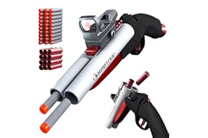 Tovol Zerky Double Barrel Toy Foam Blaster Double Shoot Toy Shotgun with Shell Ejection for Teen Boy Christmas Birthday Gift
