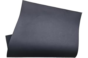 HAPPER STUDIO Rindsleder Zuschnitte 2 mm – Echtleder A1 bis A5 Formate – Hochwertiges Vollnarbenleder aus Italien – Lederplatten zum Basteln, Nähen, Buchbinden, Möbel & Handwerk (Schwarz, A5 (148 x 210mm))
