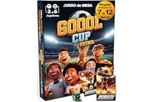 GOOOL CUP Juegos de Mesa de Fútbol para Niños 6 7 8 9 10 11 12 Años – Juego de Cartas Familiar – Regalo Futbol Niños y Niñas – 2 a 6 Jugadores – Ideal para Cumpleaños y Navidad