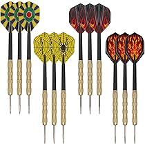 Gaaines Lot De 12 Tiges Et Ailettes De Fléchettes, Ailettes