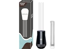 NEOUZA Accessoires pour outils de distribution de café WDT, poignée en aluminium, aimant intégré, 0,4 mm, 8 aiguilles en acier inoxydable, agitateur de poudre d'expresso (noir)