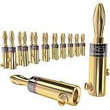 KabelDirekt - banana plug - 10 pairs - (plug connector for speaker cables up to 6mm², flexible connection of cables, hifi box