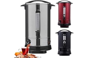 Arebos Cocina eléctrica para vino caliente 1650 W | 20 L | Hervidor para Vino Caliente | Dispensador con grifo de salida | termostato y protección contra sobrecalentamiento | Acero inoxidable