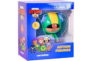 Brawl Stars Leon Actionfigur | 11,4 cm große Sammlerstücke Spielzeugfigur | P.M.I. Ofically Licensed Toys | Supercell | Geschenk für Videospieler | Gelenkfigur