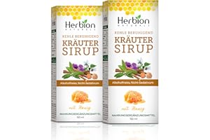 Herbion Naturals, Hustensaft mit El Jarabe Para La Tos Con Miel beruhigt natürlich die Kehle, grün, Honig, 5 fl oz Packung von 2