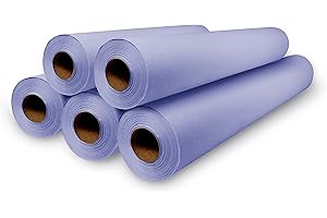 MUNTRADE Rollo de Papel Camilla de Color 1 Capa - 59cm ancho, ±70 metros de longitud, Sin Precorte, Papel Camilla Masaje y Estetica (5, VIOLETA)