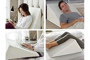 BUY ALL HERE Cuscino a cuneo grande: reflusso di acido ortopedico, riduce il russare alla schiena al collo e al dolore alle gambe, anti allergie, bruciore di stomaco, maternità, supporto per maternità, con