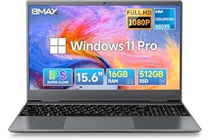 BMAX Ordenador Portátil 15,6 Pulgadas, 16GB RAM 512GB SSD Win 11 Pro PC Portátil, Intel Celeron N5095 Fina a 2,9 GHz X15Plus Notebook 1920x1080, USB 3,0x2, Bluetooth 4,2, Mini HDMI, 2,4/5G WiFi