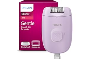 Philips épilateur série 2000 – épilateur filaire pour le corps et les zones sensibles, épilation et rasage pour femmes, modèle BRE237/00