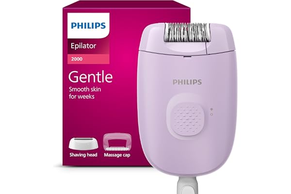 Philips épilateur série 2000 – épilateur filaire pour le corps et les zones sensibles, épilation et rasage pour femmes, modèle BRE237/00