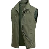 MeiLayM Men Outdoor Vest Casual Breathable Vest Fishing Cotton Sleeveless Vest Photography Vintage Camping Mountaineering wit