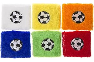 Schnooridoo 12 x Schweißband Fußball 7x7 cm Armband Party Mitgebsel Kindergeburtstag Give Away
