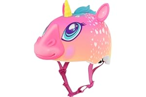 Raskullz C-preme Child Helmet (5+ Years) -Super Rainbow Corn Casco, Juventud Unisex, Pink, 50-54 cm