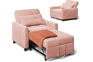 Xbro Poltrona Letto Singolo 3 in 1, Schienale Regolabile, Divano Relax Salvaspazio con Borsa Integrata per Appartamento/Camera da Letto