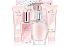 OFUN Coffret Cadeau Parfums Femme | Coffrets de Soins de la Peau:Eau de Parfum, Gel Douche, Lait pour le Corps | Cadeaux de Noël, Anniversaires, Pour Votre mère, Votre Petite Amie, Vos Collègues