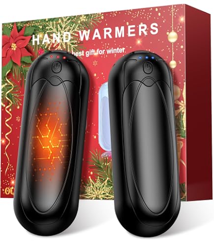 FANDLISS - Chauffe-main Magnétique Rechargeable 10000mAh, Double Face, 3 Modes - Cadeau Idéal Pour Extérieur/camping (Noir) - 9