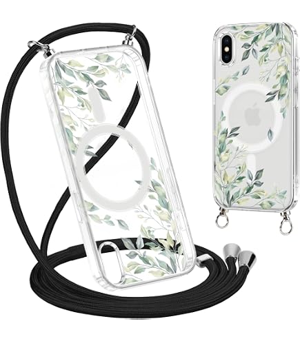 Yoedge Handyhülle Mit Kette Für IPhone 13 Pro (6,1 Zoll) – Blumenmuster, TPU Silikon, Stoßfest | Mit 160 Cm Band