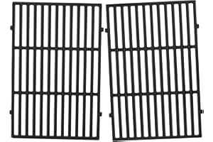 COGRICHBF Spirit 300 Gusseisen Grillrost für Weber Spirit 300 Serie E310, E320, E330, S310, S320, S330, SP320 Gasgrills (mit vorderen Bedienknöpfen), 44,5CM 7638 7639 Rost für I & II 300 Ersatzteile Zubehör