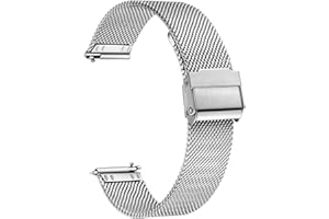 XIRUVE Correa de Reloj de Malla Acero Inoxidable Reemplazo Liberación Rápida 12-24mm