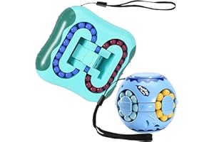Delsen 2 Piezas Frijol Mágico, Juguetes educativos de Frijol Mágico, Cubo Giratorio de Frijol Mágico, Juguete de Rompecabezas de Frijol Mágico, Creativos Magic Bean para Niños Niños y Niñas