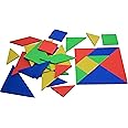 WISSNER Tangram Puzzle Game Set of 4 Chinese Puzzle - Robust - Made from Solid Plastic